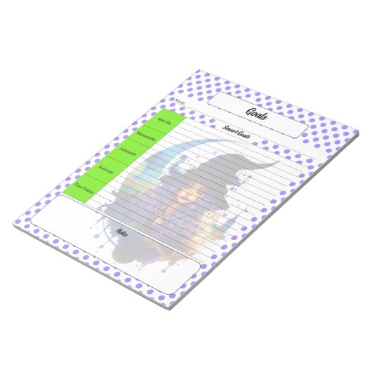 Bloc-note Halloween Objectifs thématiques modèle (Incliné)