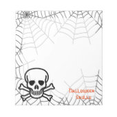 Bloc-note Halloween Skull Bone Skeleton Spider Web (Devant)