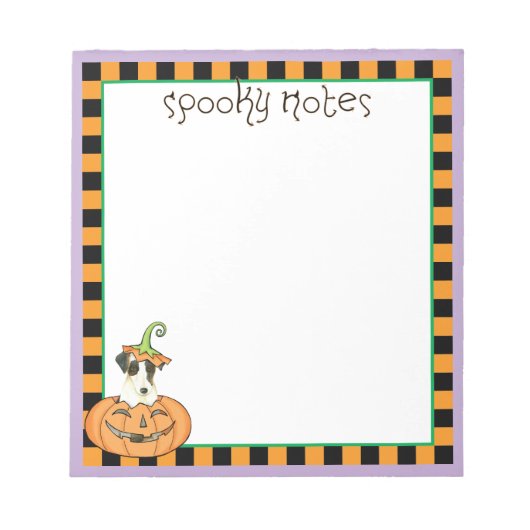 Bloc-note Halloween Smooth Fox Terrier (Devant)