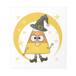Bloc-note Halloween sorcière de maïs de bonbons