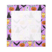 Bloc-note Halloween thème collage toss Motif violet (Devant)