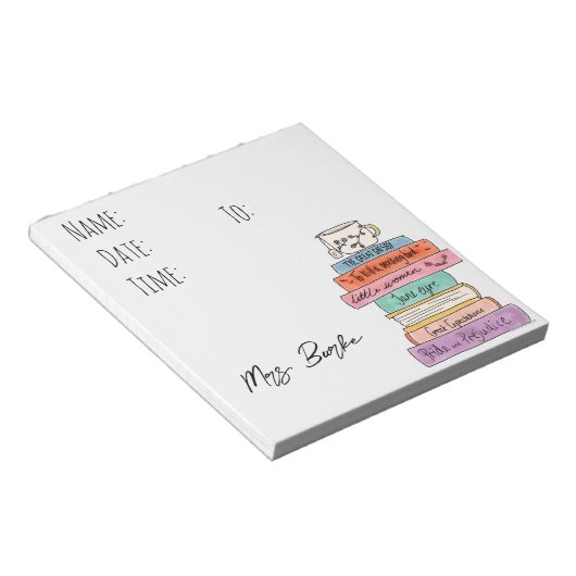 Bloc-note Hallpass pour l'enseignant anglais (Incliné)