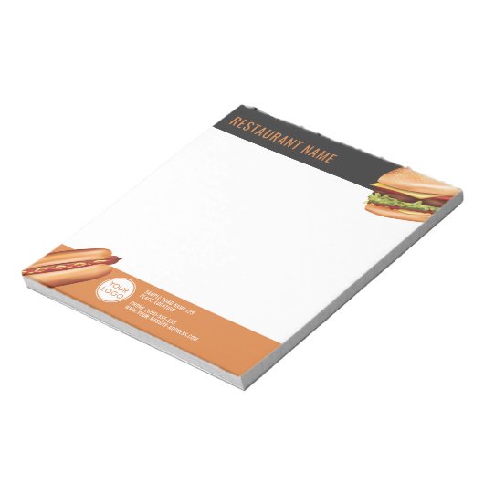 Bloc-note Hamburger Et Chien Chaud Restauration Rapide Perso (Tourné)