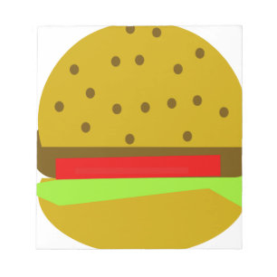 Bloc-note hamburger fast food burger