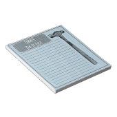 Bloc-note Hammer It Out Fixer It Chore List Monogramme (Incliné)