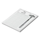 Bloc-note Hammer It Out Fixer It Chore List Monogramme (Tourné)