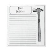 Bloc-note Hammer It Out Fixer It Chore List Monogramme (Devant)