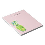 Bloc-note Hand-Painted Pineapple Pink Grocery List       (Incliné)