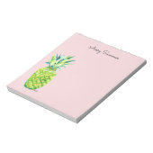 Bloc-note Hand-Painted Pineapple Pink Grocery List       (Tourné)