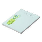 Bloc-note Hand-Painted Pineapple Sea Foam Grocery List       (Tourné)