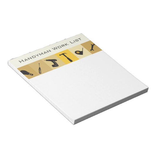 Bloc-note Handyman Construction Builder Honey Do List (Incliné)