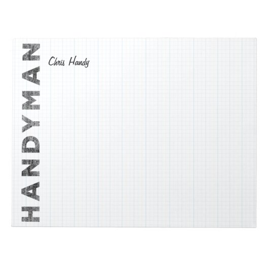 Bloc-note Handyman [Style Letterpress] (Devant)