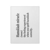 Bloc-note Hanoukka Miracle Funny Chanukah Juif Définition (Tourné)