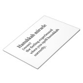 Bloc-note Hanoukka Miracle Funny Chanukah Juif Définition (Incliné)