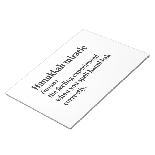 Bloc-note Hanoukka Miracle Funny Chanukah Juif Définition (Incliné)