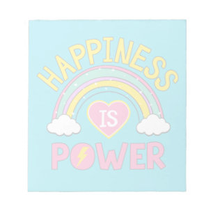 Bloc-note Happiness is Power Rainbow