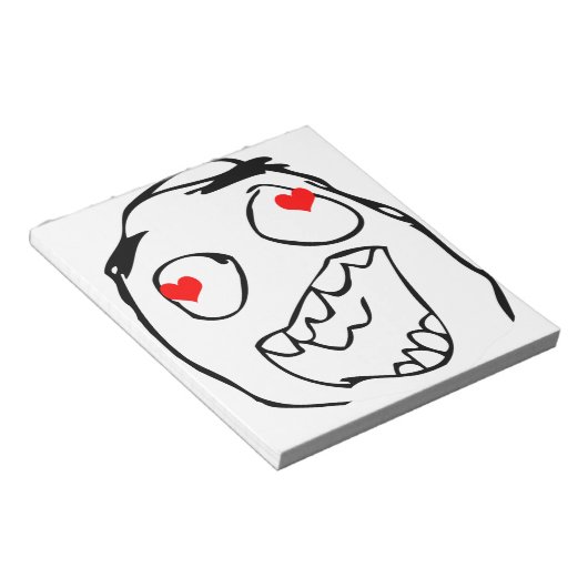 Bloc-note Happy derp Valentine in love - mème (Incliné)