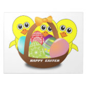 BLOC-NOTE "HAPPY EASTER" CHICS (Devant)