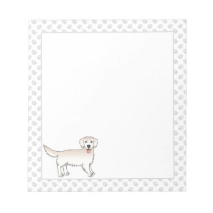 Bloc-note Happy English Cream Golden Retriever Chien avec pa