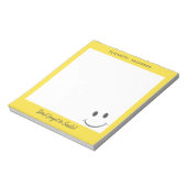 Bloc-note Happy Face N'oubliez pas de sourire Ajouter un nom (Tourné)