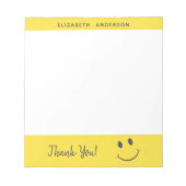 Bloc-note Happy Face Smiling Merci Ajouter un nom (Devant)