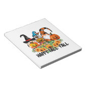 Bloc-note Happy Fall Y'all Gnome Leopard Gnome Sunflower (Incliné)