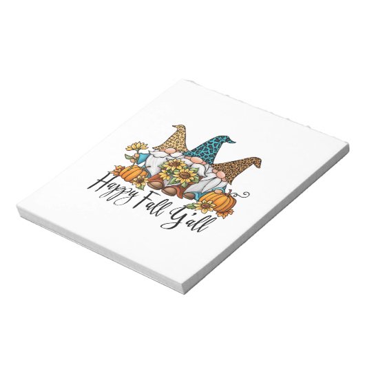 Bloc-note Happy Fall Y'all Leopard Gnome (Tourné)