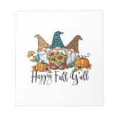 Bloc-note Happy Fall Y'all Leopard Gnome (Devant)