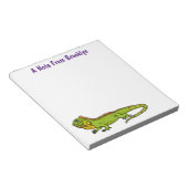 Bloc-note Happy green iguana cartoon (Incliné)