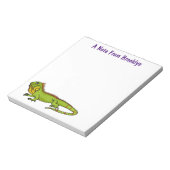 Bloc-note Happy green iguana cartoon (Tourné)