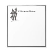 Bloc-note Happy Halloween Famille Monogramme Haunted House M (Devant)