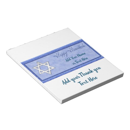 Bloc-note Happy Hanoukka Candy Bar Wrappers Cadeaux Faveurs (Incliné)