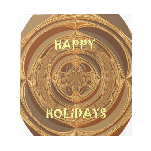 Bloc-note Happy Holidays Circle Art Print/Design (Devant)