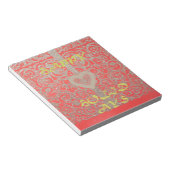 Bloc-note Happy Holidays Parties scintillant rouge design co (Incliné)