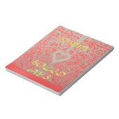 Bloc-note Happy Holidays Parties scintillant rouge design co (Tourné)