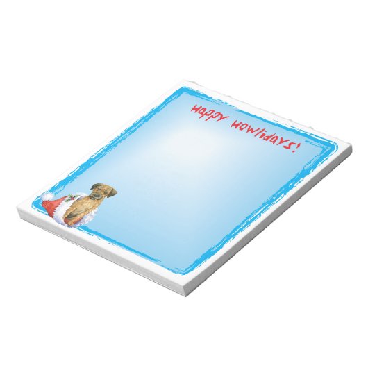 Bloc-note Happy Howlidays Border Terrier (Tourné)