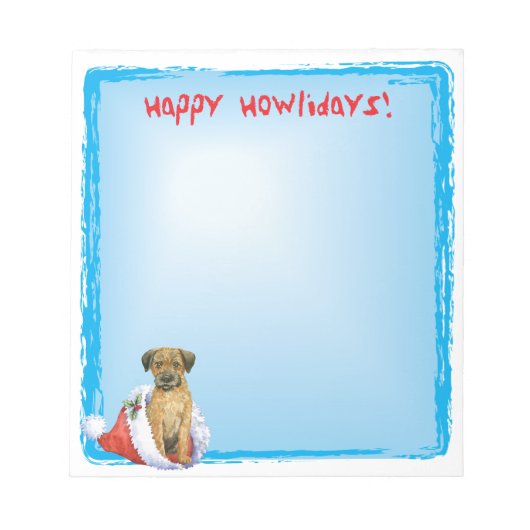 Bloc-note Happy Howlidays Border Terrier (Devant)