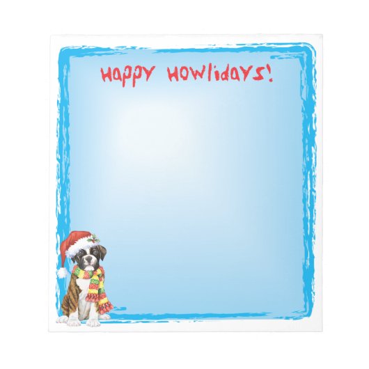 Bloc-note Happy Howlidays Boxer (Devant)