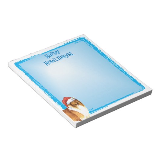 Bloc-note Happy Howlidays Collie (Incliné)