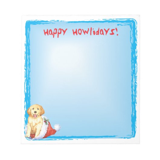 Bloc-note Happy Howlidays Golden Retriever (Devant)