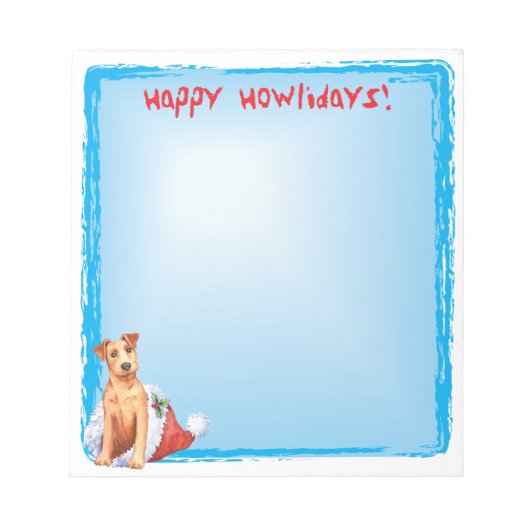 Bloc-note Happy Howlidays Irish Terrier Notepad (Devant)
