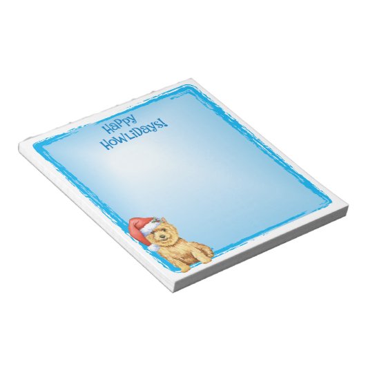 Bloc-note Happy Howlidays Norwich Terrier (Incliné)