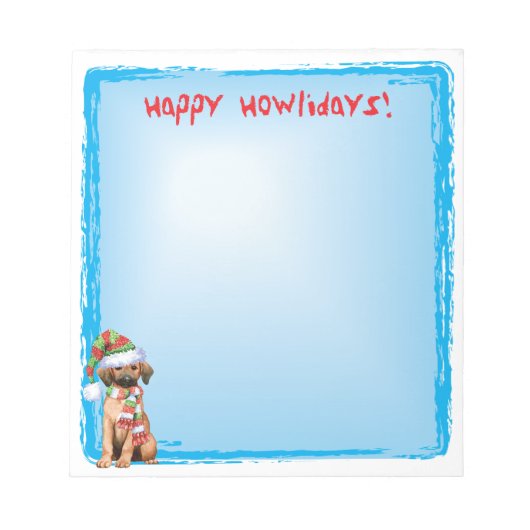 Bloc-note Happy Howlidays Redbone (Devant)