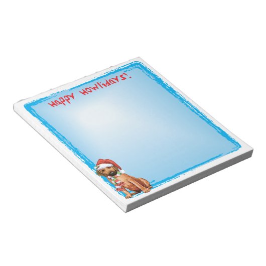 Bloc-note Happy Howlidays Rhodesian Ridgeback Notepad (Incliné)