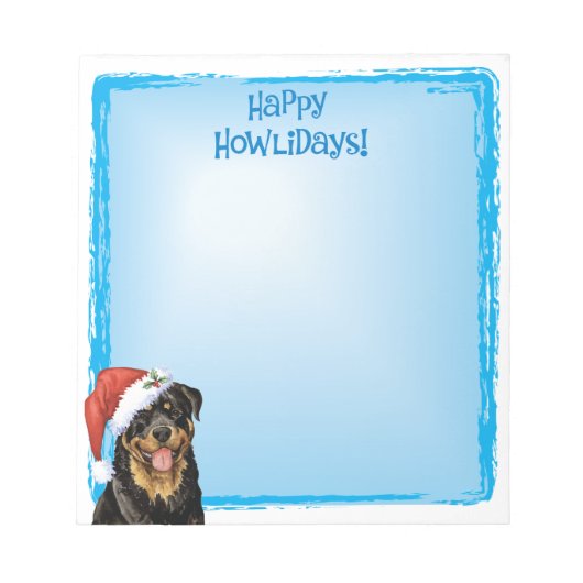 Bloc-note Happy Howlidays Rottweiler (Devant)