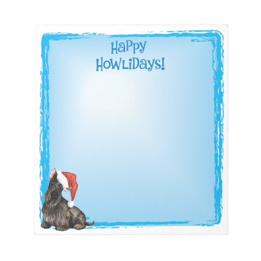 Bloc-note Happy Howlidays Scottish Terrier (Devant)