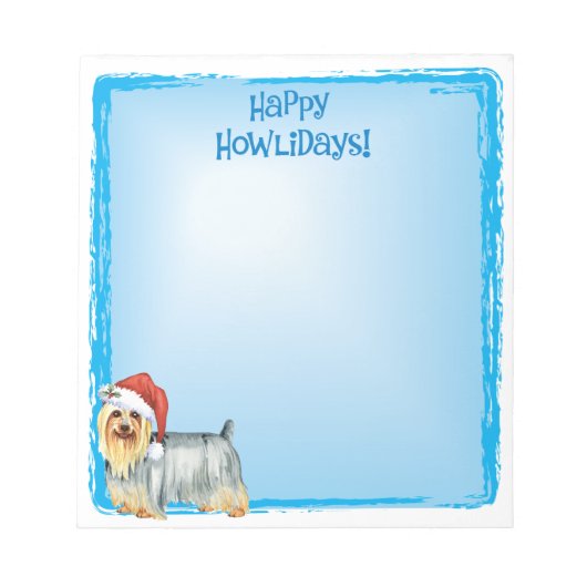 Bloc-note Happy Howlidays Silky Terrier (Devant)