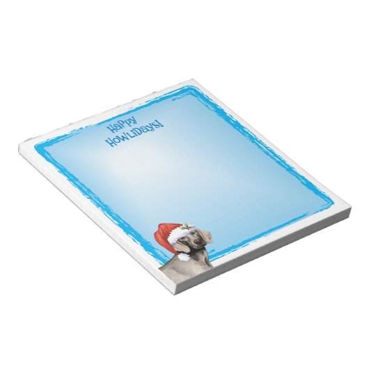 Bloc-note Happy Howlidays Weimaraner Notepad (Incliné)