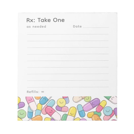 Bloc-note Happy Pills - Note Pad (Devant)