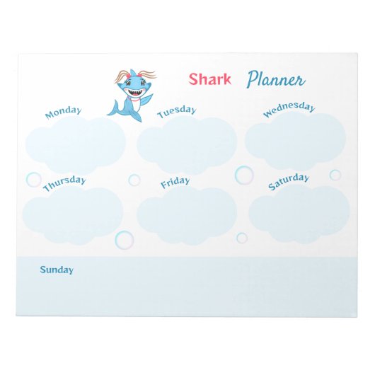 Bloc-note Happy Shark Family Planner (Devant)